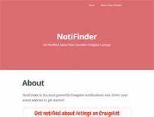 Tablet Screenshot of notifinder.com